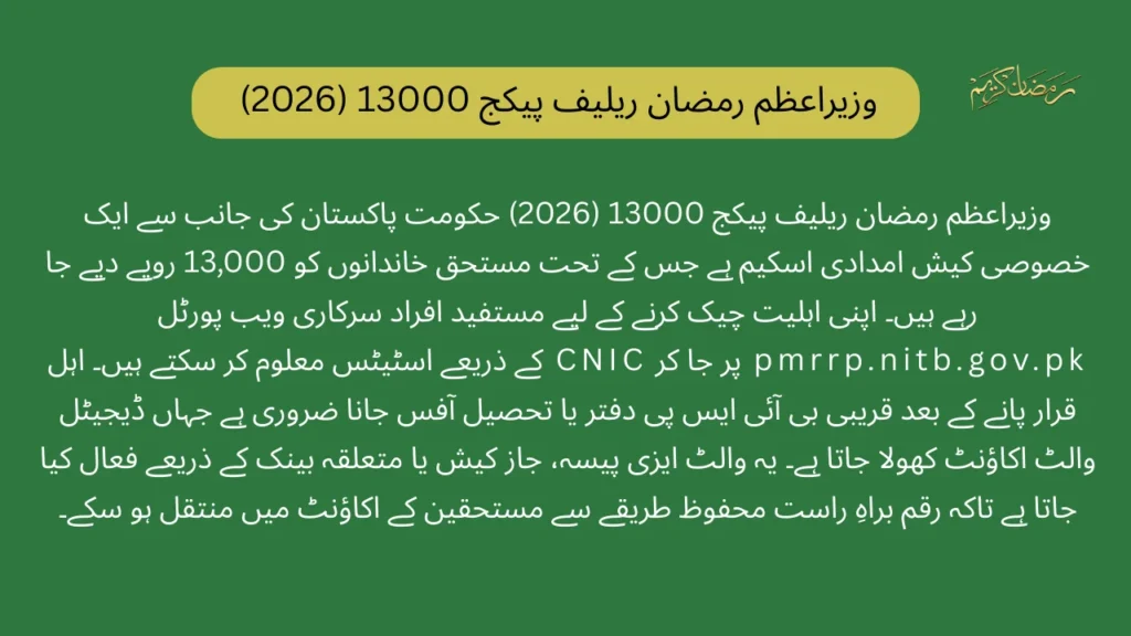 what is pm ramadan relief package and how to get it